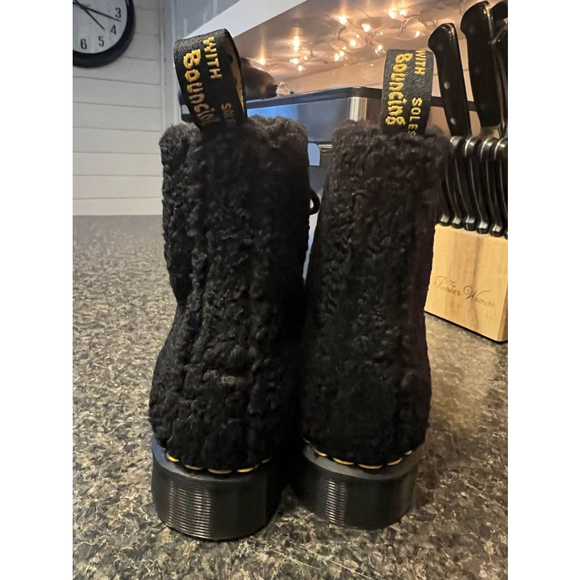 New Dr. Martens 1460 Pascal Faux Shearling Black Boots - Picture 4 of 12